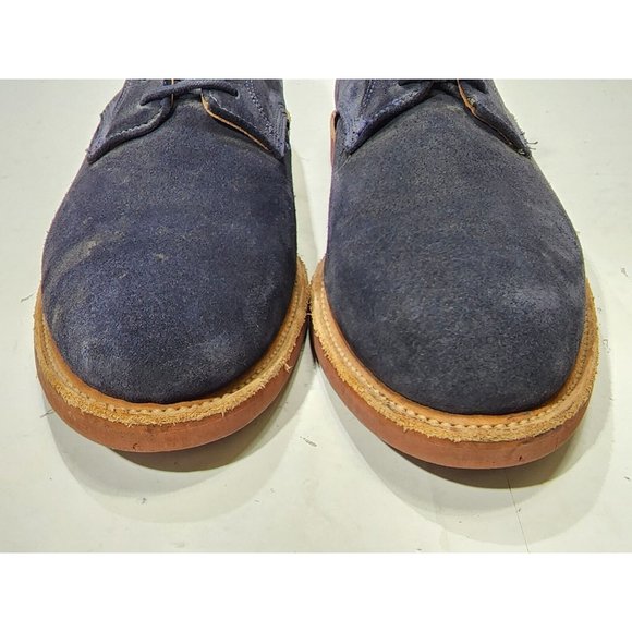 Walk Over Mens Lace Up Leather Suede Oxford Dress Shoes Blue Size 8 USA Made main image 5